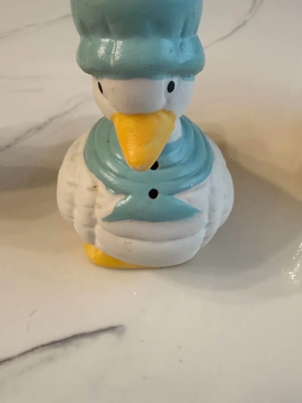 Vintage Ceramic Duck in Yellow Mug Salt Shaker 4 pieces